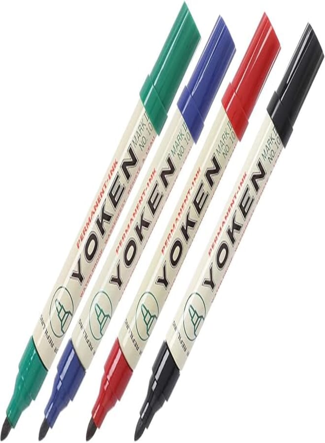 YOKEN Permanent Marker, No.1 - Pack of 4